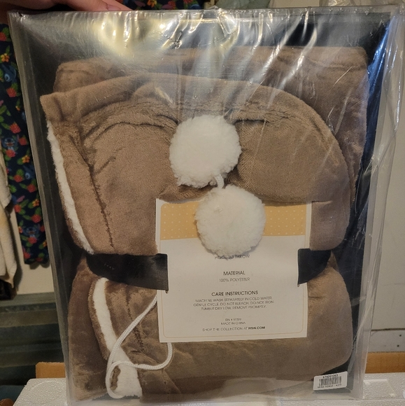 HSN Bedding Hooded Throw Blanket Poshmark